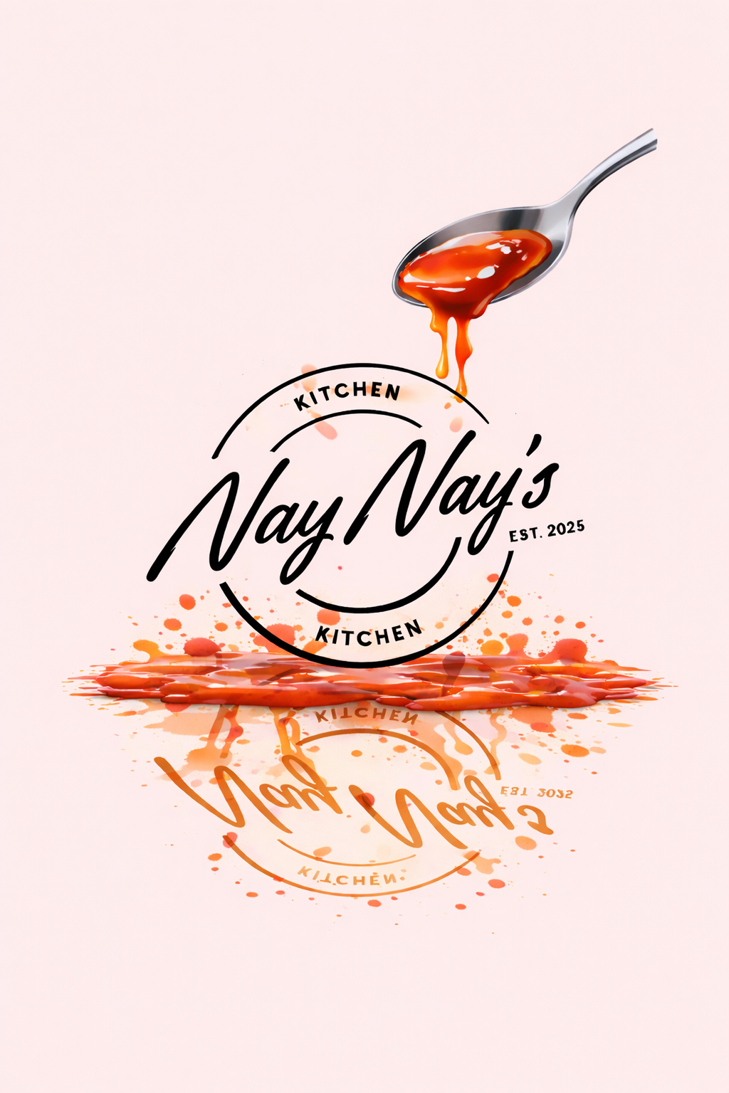 Nay-Nay's Kitchen logo with sauce splash